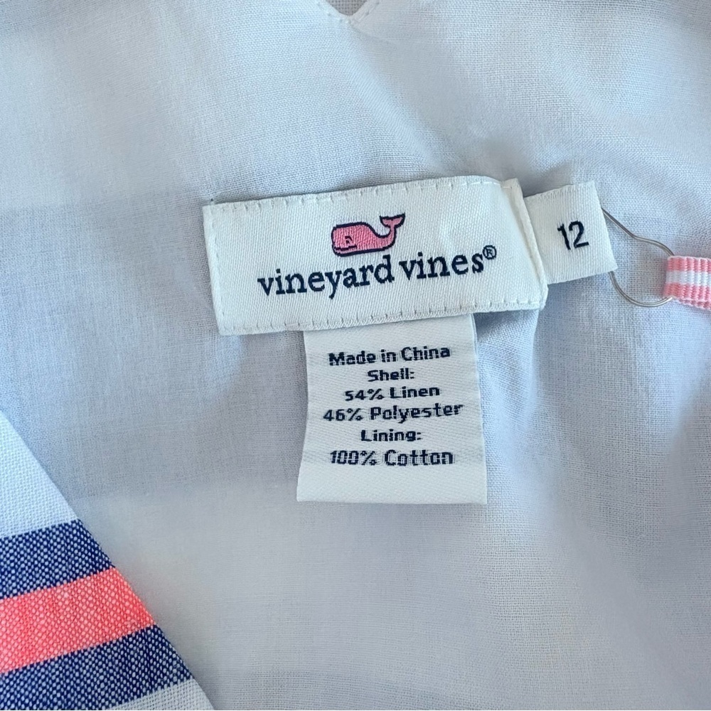 Vineyard Vines Blue and White Striped Sleeveless V‑Neck Dress - Picture 7 of 12